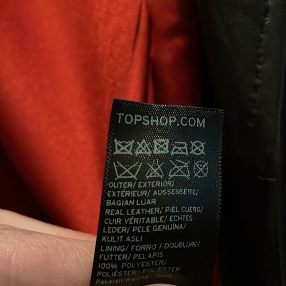 Topshop leather Moto jacket - Picture 6 of 7